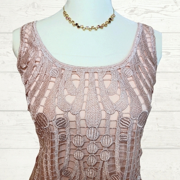 EXPRESS Pink Lace Embroidered Tank Top EUC Size Small - Picture 2 of 9